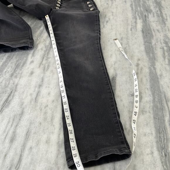 Hydraulic Murray High Rise Button Fly Jeans Woman Size 4 Military Look Steampunk - Picture 6 of 6